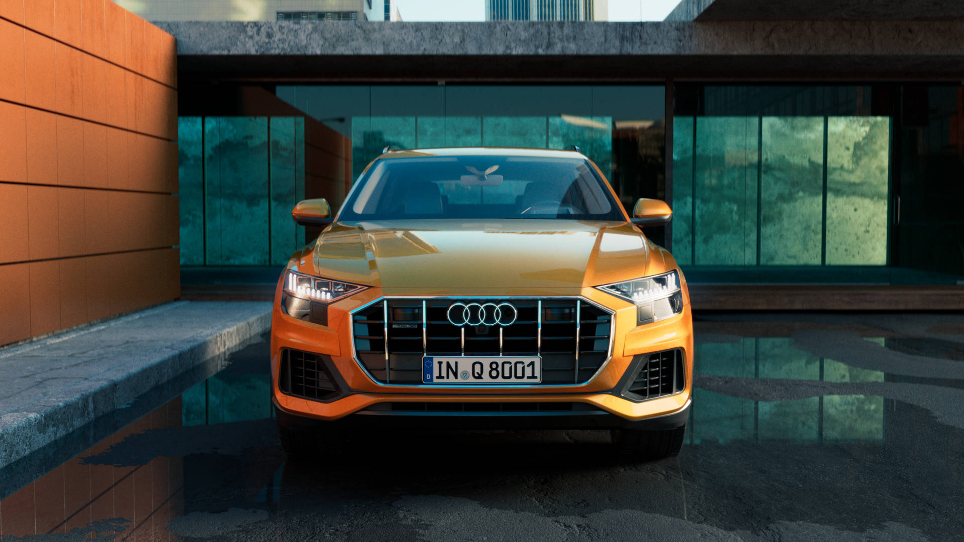 Audi Q8 front view.