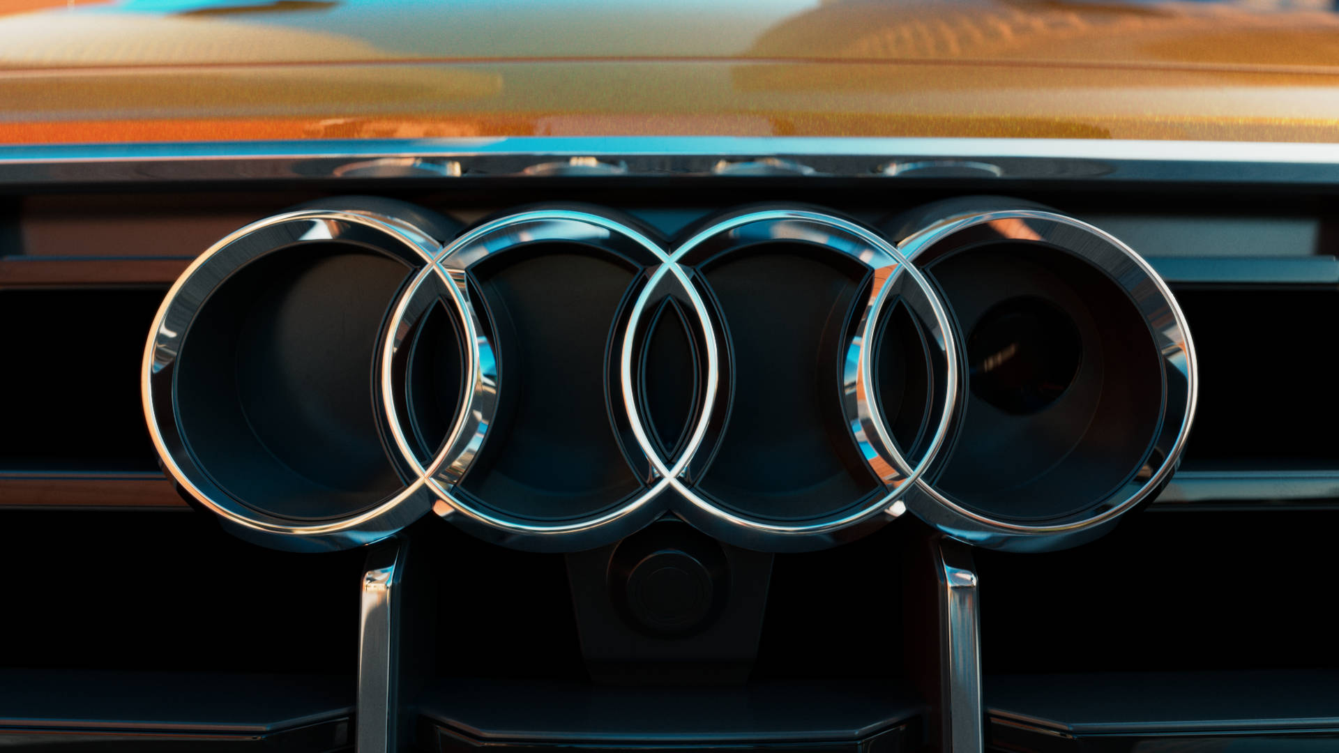 Audi Q8 front grill logo.