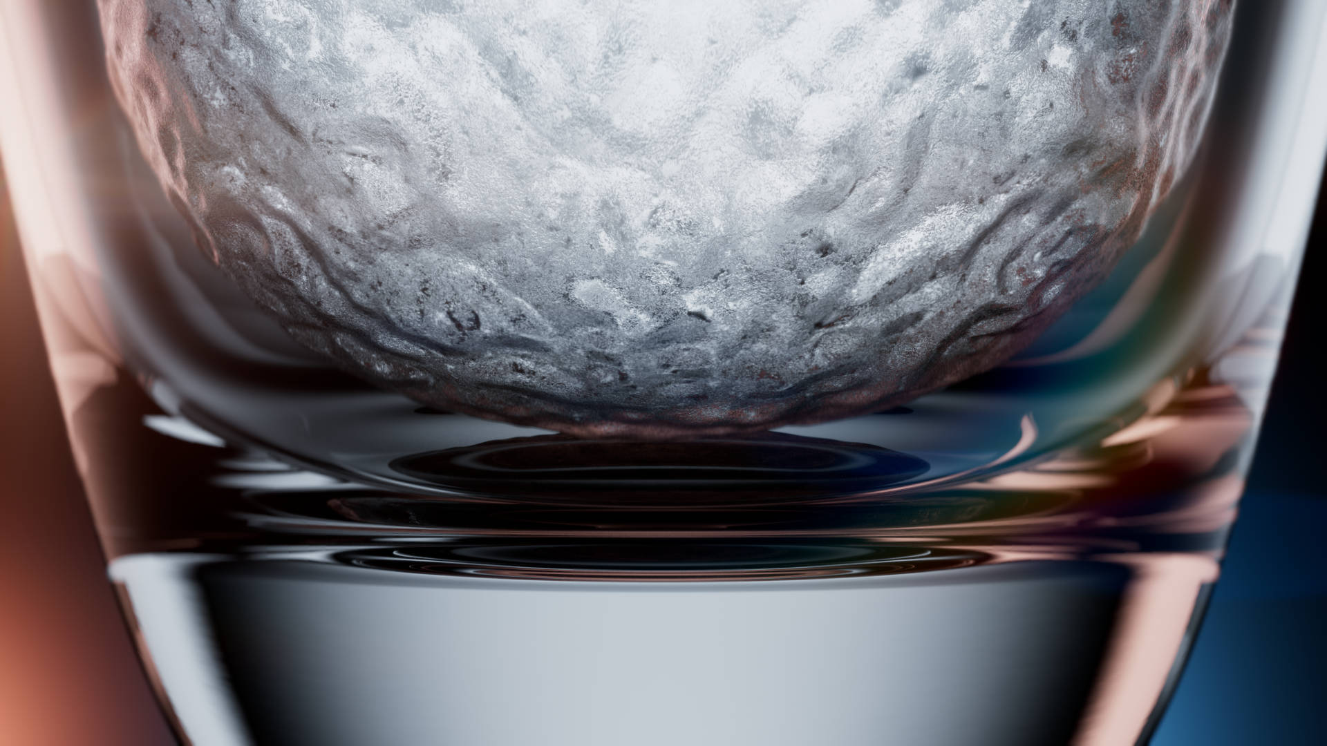 Boule de glace à l'intérieur d'un verre