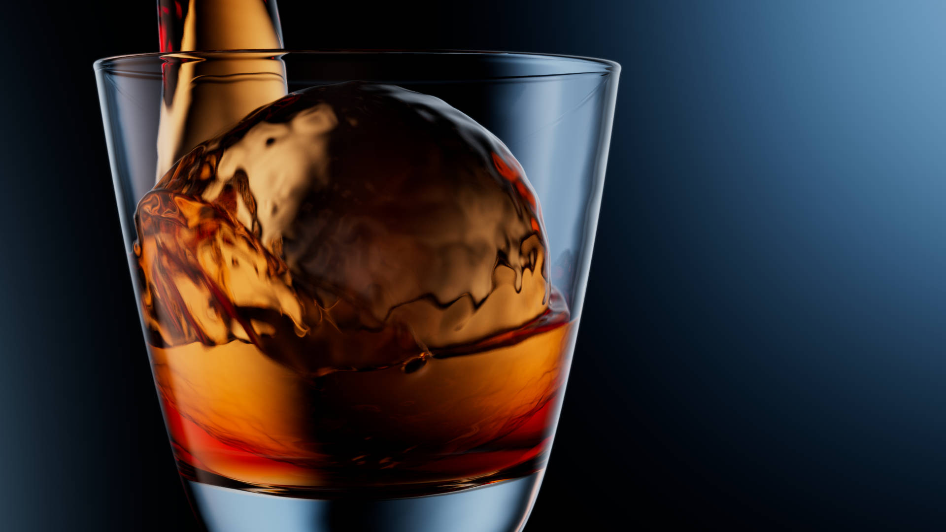 Whisky verser dans le verre.