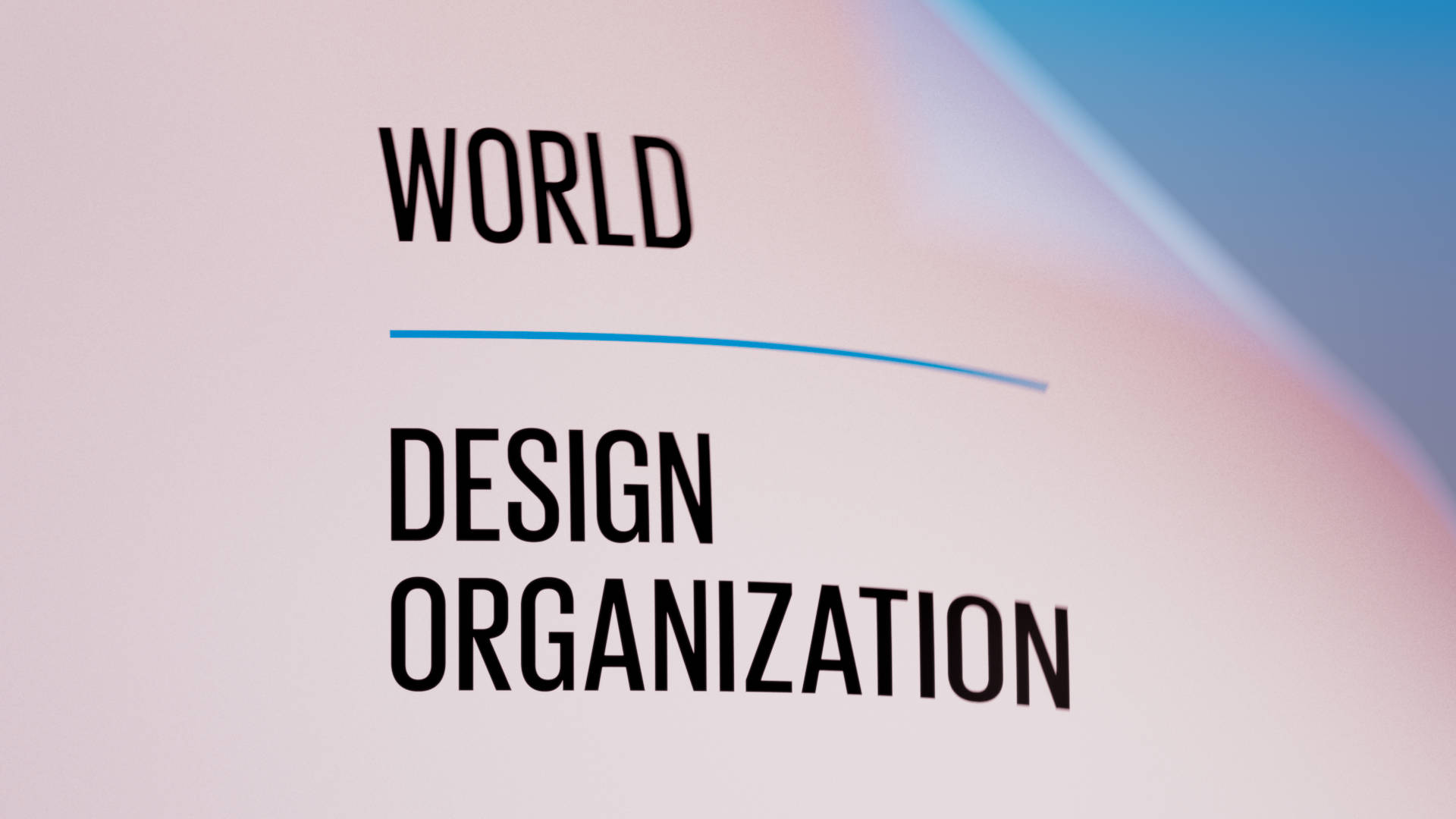 Logo du World Design Organisation sur une feuille de papier.